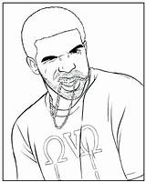 Coloring Drake Pages Rapper African American Easy Drawing Famous Printable Chains Print Color Hop Hip People Getcolorings Template Rake Getdrawings sketch template