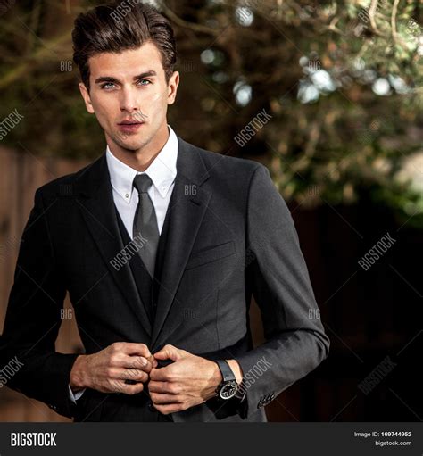 elegant handsome man image photo  trial bigstock