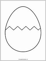 Egg Easter Coloring Template Cracked Pages Printable Blank Templates Mombrite Kids Chick sketch template