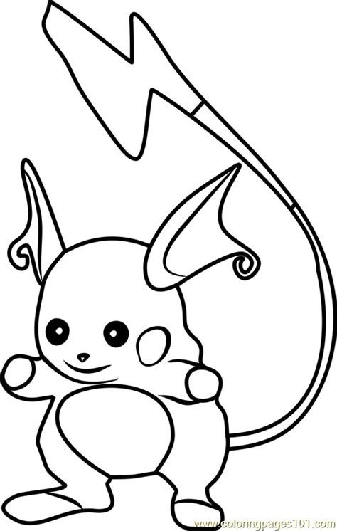 pokemon raichu coloring pages  getcoloringscom  printable
