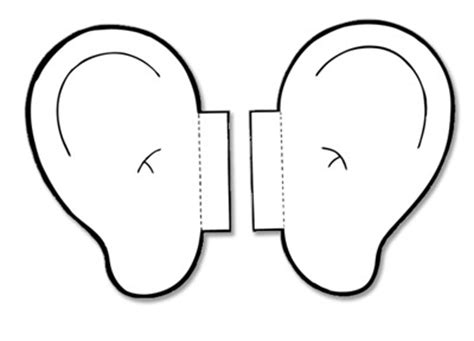 listening ears template clip art library