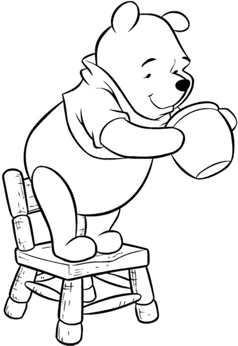 drawing winnie  pooh  honey pot coloring child coloring
