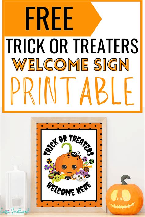 trick  treaters  sign printable printable templates