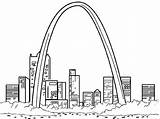 Arch Coloring St Louis Drawing Gateway Designlooter Clipart Missouri Pages Paintingvalley 450px 65kb sketch template