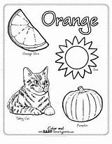 Orange Coloring Pages Worksheets Preschool Color Sheet Worksheet Colors Kindergarten Activities Goodies Printable Kids Otto Template Other Designlooter Green Writing sketch template