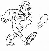 Soccer Ball Coloring Kicking Pages Coach Cliparts Clipart Print Boy Colouring Library Referee Comments Ref Clip Line sketch template