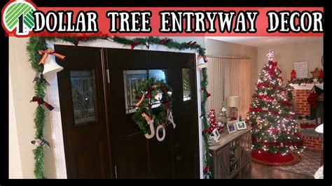 diy christmas entryway decor  dollar tree supplies