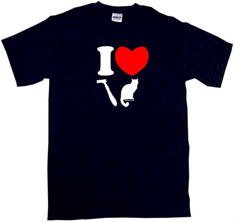 I Heart Love Shaved Pussy Cat Logo Men S Shirt Pick Size Sm 6xl Color S