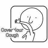 Cough Cover Coughing Clipart Pages Clip Coloring Cliparts Mouth When Colouring Library Elbow Coronavirus Resources Information Template Way Germs sketch template