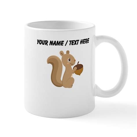 Custom Cartoon Squirrel 11 Oz Ceramic Mug Custom Cartoon Squirrel Mug