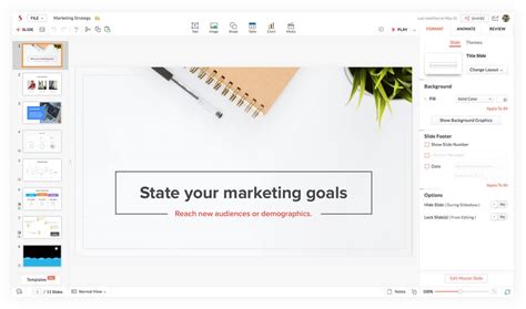 criador gratuito de powerpoint importe  edite    zoho show