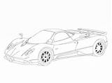Zonda Pagani Lionheart Supercars sketch template