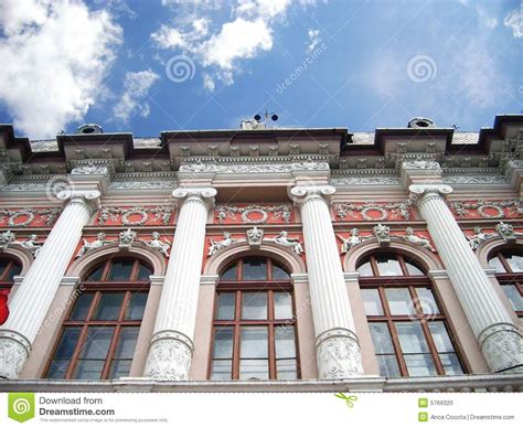 front side   building stock photo image  classic