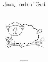 Coloring Lamb Jesus God Pages Sheep sketch template