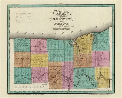 wayne county  york  burr state atlas  maps