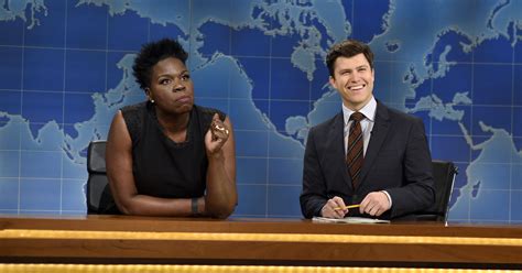 leslie jones retires from sex during snl weekend update