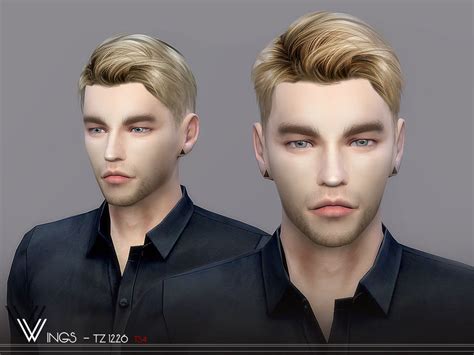 wings tz male hair  wingssims  tsr sims  updates