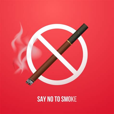 concept anti smoking banner premium vector