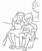 Coloring Cute Pages Couple Popular sketch template