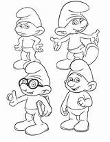 Puffi Colorare Disegni Personaggi Smurfs Bambini Giochiecolori sketch template