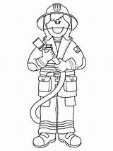 Firefighter Coloring Pages Happy Printable Kids sketch template