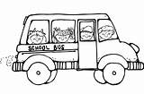 Bus Coloring School Printable Pages Kids sketch template