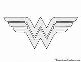 Wonder Woman Stencil Symbol Pumpkin Logo Stencils Carving Mulher Maravilha Da Template Superhero Freestencilgallery Simbolo Pages Templates Coloring Outline Super sketch template