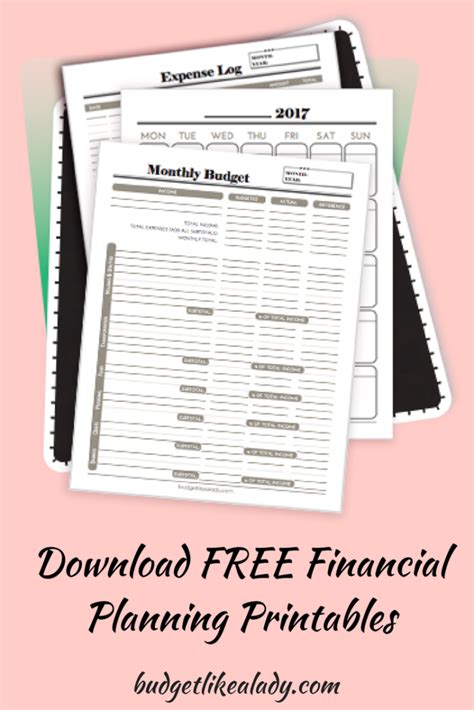 financial planning printables budget   lady