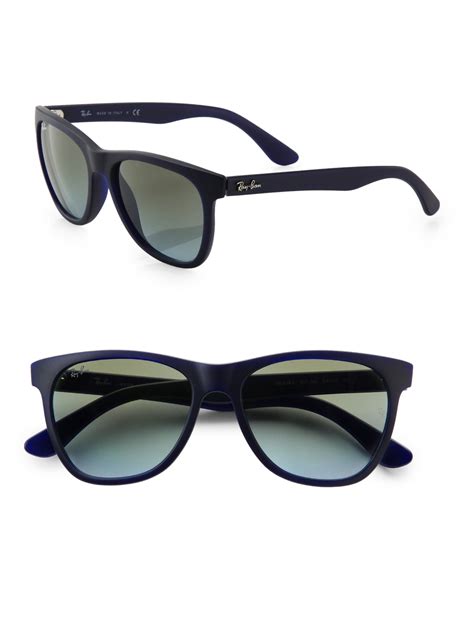 ray ban oversized wayfarer sunglasses in blue for men lyst