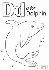 Dolphin Coloring Letter Pages Print Printable Kids Alphabet Preschool Worksheets Color Sheet Supercoloring Animals Letters Super Drawing Printables Their Children sketch template