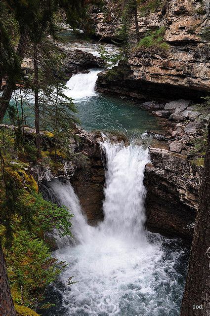 Stunning Waterfall In Banff National Park Of Canada