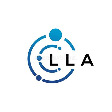 lla letter technology logo design  white background lla creative initials letter  logo