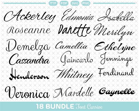 cursive svg cursive bundle font  cricut bundle cursive font svg font