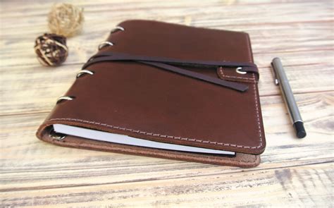 leather journals  refillable journal large notebook cover etsy