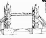 Londres Londra Zabytki Puente Londynie Zwodzony Monuments Kolorowanki Imprimir Drawbridge Europie Levatoio Europa Colorearjunior Puentes Monumentos Dame sketch template