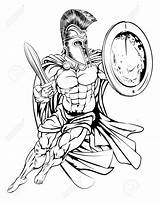 Roman Spartan Warrior Greek Drawing Soldier Illustration Dreamstime Vector Getdrawings sketch template