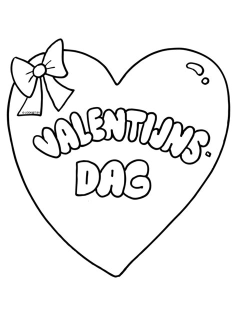kleurplaat hart valentijnsdag kleurplatennl