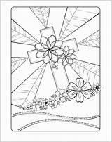 Coloring Cross Pages Easter Printable Pre Bible Sheets Adults Kids sketch template