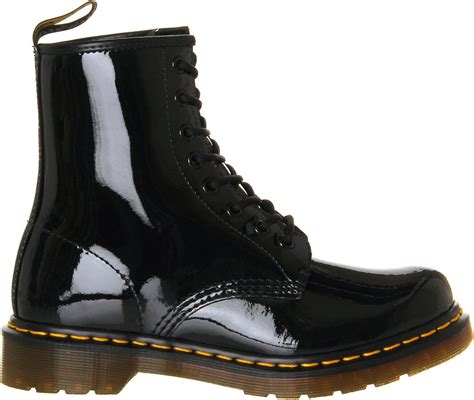 dr martens   eye patent leather boots  black patent black