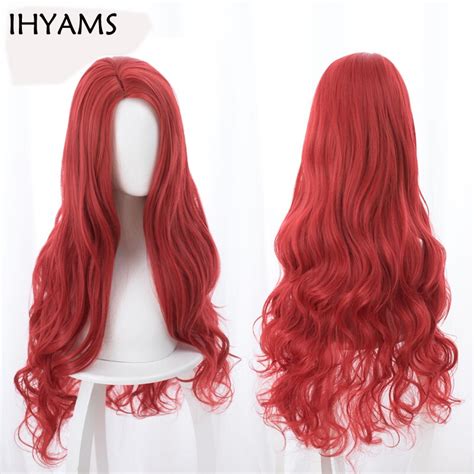 New Styled Atlantis Queen Mera Wig Female S Red Curly
