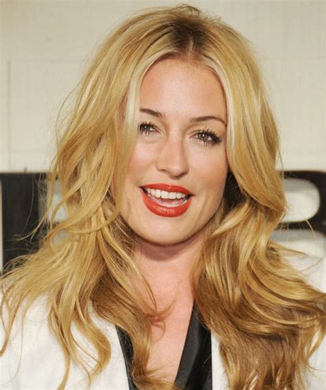 Cat Deeley Long Wavy Golden Blonde Hairstyle With Light