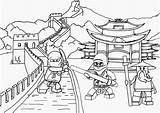 Temple Drawing Chinese Coloring Pages Getdrawings sketch template