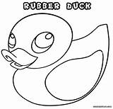 Coloring Rubber Duck Pages Floating sketch template