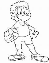 Coloring Pages Brett Mitten Jan Clipart Library Holding Ball Boy sketch template