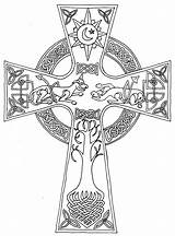 Celtic Crosses Patterns Zentangle sketch template
