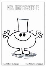 Mr Men Pages Coloring Miss Colouring Little Impossible Books Kids Characters Mrs Popular sketch template