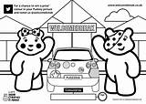 Colouring Bear Pudsey Pages Sketch Template Coloring sketch template