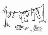 Colouring Pages Clothes Washing Coloring Clothesline Printable Line Google Search Ropa Para Colorear Clip Printables Color Choose Board Paper sketch template