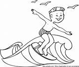 Pintar Surfistas Vacances sketch template
