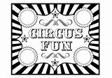 Circus Printables Clipart Birthday Party Carnival Printable Coloring Ticket Tickets Template Cliparts Invitation Fun Color Catch Printabelle Kids Library Catchmyparty sketch template